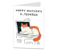 Funny Mother's Day Card From The Cat For Cat Mum Mothering Sunday Design