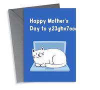 Funny Mother's Day Card - From the Cat - Keyboard