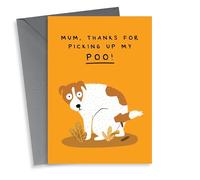 Funny Mother's Day Card - Jack Russell - From the Dog - Picking up Poo
