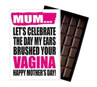 Funny Mother's Day Gift Silly Present for Mum Card for Mummy Quirky Greetings for Mother 100 Gram Oncocoa Boxed Belgian Milk Bar For Mom MIYF139