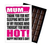 Funny Mother's Day Gift Silly Present for Mum Card for Mummy Quirky Greetings for Mother 100 Gram Oncocoa Boxed Belgian Milk Bar For Mom MIYF111