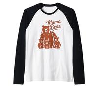 Funny Mother's Day Mama Bear Raglan Baseball Tee