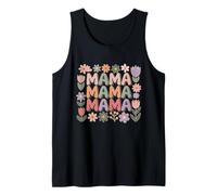 Funny Mother's Day Pretty Mama with Flowers Tank Top