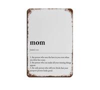 Funny Mother's Day Wall Art Tin Sign Vintage Metal Pub Club Cafe Bar Home Wall Art Decoration Poster Retro 8x12inch(20x30cm)