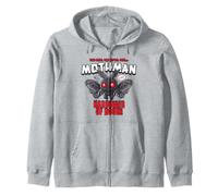 Funny Mothman Harbinger of Doom Cryptid Cryptozoology Zip Hoodie