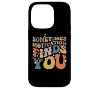 Funny Motivation Shark Quote, Sometimes Motivation Finds You Case for iPhone 14 Pro