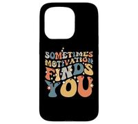 Funny Motivation Shark Quote, Sometimes Motivation Finds You Case for iPhone 15 Pro