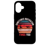 Funny Motivation Shark Quote, Sometimes Motivation Finds You Case for iPhone 16