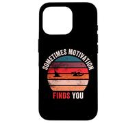 Funny Motivation Shark Quote, Sometimes Motivation Finds You Case for iPhone 16 Pro