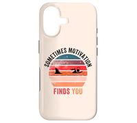 Funny Motivation Shark Quote, Sometimes Motivation Finds You Case for iPhone 17