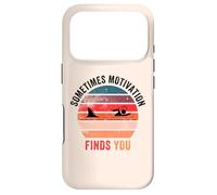 Funny Motivation Shark Quote, Sometimes Motivation Finds You Case for iPhone 17 Pro