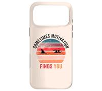 Funny Motivation Shark Quote, Sometimes Motivation Finds You Case for iPhone 17 Pro Max