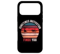 Funny Motivation Shark Quote, Sometimes Motivation Finds You Case for iPhone 17 Pro Max