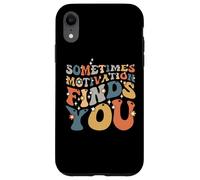 Funny Motivation Shark Quote, Sometimes Motivation Finds You Case for iPhone XR