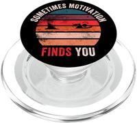 Funny Motivation Shark Quote, Sometimes Motivation Finds You PopSockets PopGrip for MagSafe