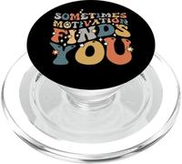 Funny Motivation Shark Quote, Sometimes Motivation Finds You PopSockets PopGrip for MagSafe