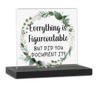 Funny Motivational Office Desk Decor Signs, Everything Is Figureoutable & But Did You Document It Home Office Decor Plaque Gifts For Women Men Coworkers Friend Administrator Tzj34
