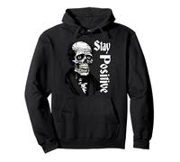 Funny Motivational Skull Stay Positive Skeleton Halloween Pullover Hoodie