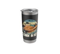 Funny Motorboating Quote Comin in Hot Pontooning Boat Parade Stainless Steel Insulated Tumbler