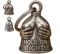 Funny Motorcycle Guardian Bell - "I Fucking Love You" Engraved Biker Bell | Unique Hold On Tight Charm - Luck & Personalized Gift for Motorcyclists (A)