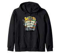 Funny Motorcycle Rider Biker Gift Just One More Ride Zip Hoodie