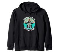 Funny Motorcycle Spending Life Behind Bars Biker Zip Hoodie