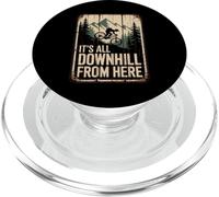 Funny Mountain Biking It's All Downhill From Here Vintage PopSockets PopGrip for MagSafe