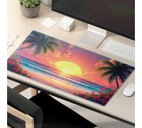 Funny Mouse Pads For Desk Sunset At The Beach With Palm Trees And Flowers Mouse Pad Mouse Pad Work Funny Funny Mousepads