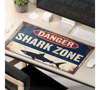 Funny Mouse Pads For Work Danger: Shark Zone. Mouse Pad Gaming Mouse Pad Cute Mouse Pad