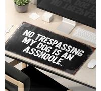 Funny Mouse Pads For Work No Trespassing My Dog Is An Asshoole. Mouse Pad Gaming Mouse Pad Cute Mouse Pad