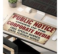 Funny Mouse Pads For Work Public Notice Order Of The Corporate Media Free Speech Banned Mouse Pad Gaming Mouse Pad Cute Mouse Pad