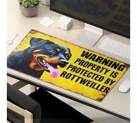Funny Mouse Pads For Work Warning: Property Protected By Rottweiler Mouse Pad Computer Desk Mat Mouse Pad Funny