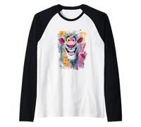 Funny Mouse Peace Graffiti Pop Character Graphic Art Face Raglan Baseball Tee