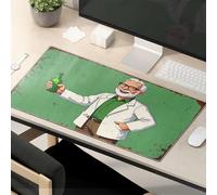 Funny Mousepad A Cheerful Man In A White Coat Holding A Green Bottle. Mouse Pad Funny Lunch Mouse Pad Mouse Mat