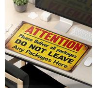 Funny Mousepad Attention: Deliver All Packages Do Not Leave Any Packages Here Mouse Pad Funny Lunch Mouse Pad Mouse Mat