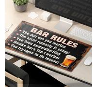 Funny Mousepad Bar Rules: A Fun Twist On Drinking Etiquette Mouse Pad Kawaii Mouse Pad Mouse Pads For Desk