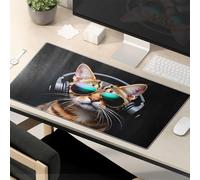 Funny Mousepad Cat Cool: The Ultimate Headphone And Sunglasses Look Mouse Pad Kawaii Mouse Pad Mouse Pads For Desk