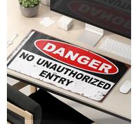 Funny Mousepad Danger No Unauthorized Entry Mouse Pad Funny Lunch Mouse Pad Mouse Mat