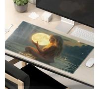 Funny Mousepad Full Moon In The Hands Of A Woman Mouse Pad Kawaii Mouse Pad Mouse Pads For Desk