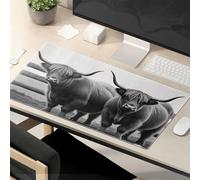Funny Mousepad Highland Cattle: Majestic Beauty In Black And White Mouse Pad Kawaii Mouse Pad Mouse Pads For Desk