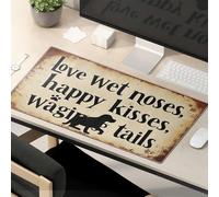Funny Mousepad Love For Wet Noses, Happy Kisses, Wagging Tails Mouse Pad Desk Pads This Is Fine Mouse Pad