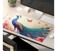 Funny Mousepad Peacock And Butterflies In A Garden Mouse Pad Desk Pads This Is Fine Mouse Pad
