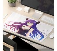Funny Mousepad Purple-Haired Devil With Horns And Black Dress Mouse Pad Kawaii Mouse Pad Mouse Pads For Desk
