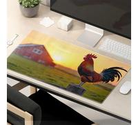 Funny Mousepad Rooster Crowing At Sunset On The Farm Mouse Pad Kawaii Mouse Pad Mouse Pads For Desk