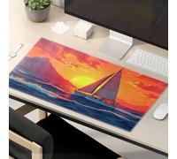 Funny Mousepad Sailing Into The Sunset: A Serene Journey Mouse Pad Cat Desk Accessories Mouse Pad Cool