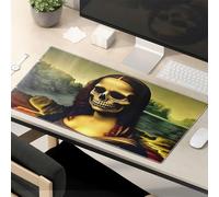 Funny Mousepad Skull Of Mona Lisa: A Mysterious Transformation Mouse Pad Cat Desk Accessories Mouse Pad Cool