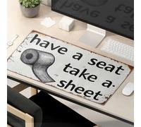 Funny Mousepad Take A Seat, A Sheet: Toilet Paper Humor Mouse Pad Mousepads Fun Desk Accessories