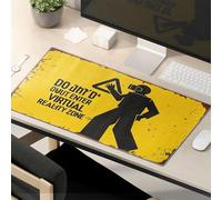 Funny Mousepad Virtual Reality Zone: Enter At Your Own Risk Mouse Pad Kawaii Mouse Pad Mouse Pads For Desk