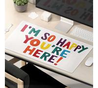 Funny Mousepad Welcome: Happy To Have You Here! Mouse Pad Kawaii Mouse Pad Mouse Pads For Desk
