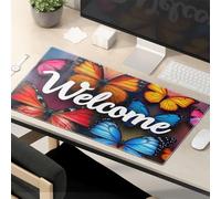 Funny Mousepad Welcome To The World Of Colorful Butterflies Mouse Pad Kawaii Mouse Pad Mouse Pads For Desk